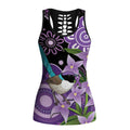 Australia Epilepsy Awareness Hollow Tank Top Purple-crowned Fairywren Boronia Aboriginal - Aussie Hoodie