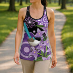 Australia Epilepsy Awareness Hollow Tank Top Purple-crowned Fairywren Boronia Aboriginal - Aussie Hoodie