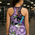 Australia Epilepsy Awareness Hollow Tank Top Purple-crowned Fairywren Boronia Aboriginal - Aussie Hoodie