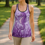 Australia Epilepsy Awareness Hollow Tank Top Seahorse Think Purple Ribbon Aboriginal - Aussie Hoodie