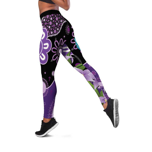 Australia Epilepsy Awareness Leggings Purple-crowned Fairywren Boronia Aboriginal - Aussie Hoodie