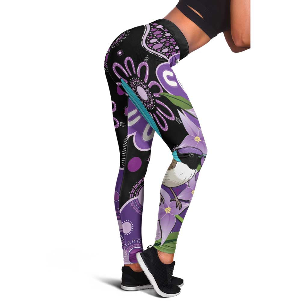 Australia Epilepsy Awareness Leggings Purple-crowned Fairywren Boronia Aboriginal - Aussie Hoodie