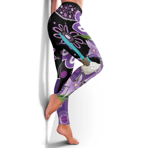 Australia Epilepsy Awareness Leggings Purple-crowned Fairywren Boronia Aboriginal - Aussie Hoodie
