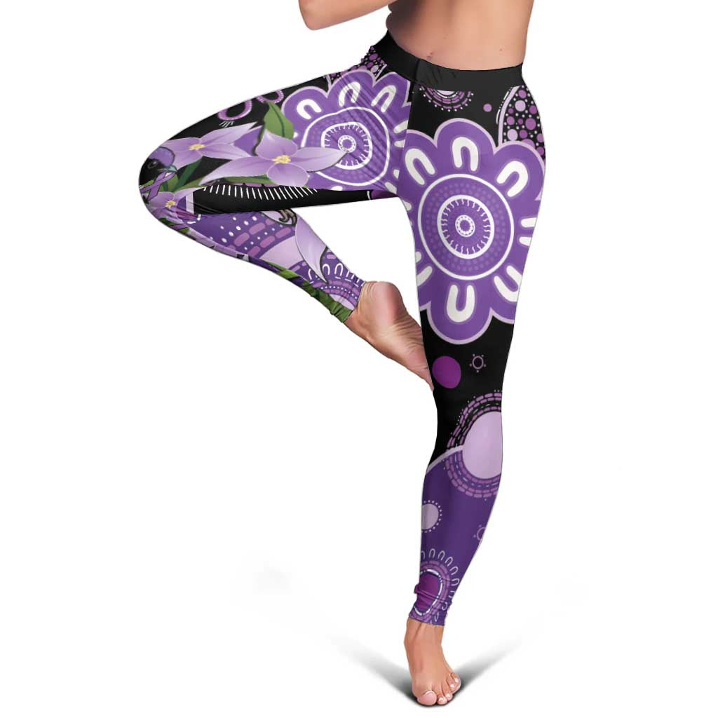 Australia Epilepsy Awareness Leggings Purple-crowned Fairywren Boronia Aboriginal - Aussie Hoodie