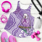 Australia Epilepsy Awareness Women Racerback Tank Purple Budgerigar Plumeria Aboriginal - Aussie Hoodie