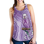 Australia Epilepsy Awareness Women Racerback Tank Purple Budgerigar Plumeria Aboriginal - Aussie Hoodie