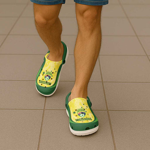 Australia Football Clogs Shoes Go Socceroos Grunge Sporty Style - Aussie Hoodie