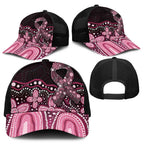 Australia Indigenous Baseball Net Cap Aboriginal Pink Ribbon Art - Aussie Hoodie
