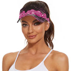 Australia Indigenous Breast Cancer Awareness Sun Visor Cap Pink Robin Bottlebrush Aboriginal Art