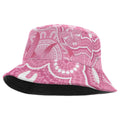 Australia Indigenous Bucket Hat Pink Ribbon Breast Cancer Butterfly Aboriginal - Aussie Hoodie