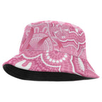 Australia Indigenous Bucket Hat Pink Ribbon Breast Cancer Butterfly Aboriginal - Aussie Hoodie