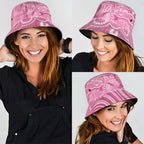 Australia Indigenous Bucket Hat Pink Ribbon Breast Cancer Butterfly Aboriginal - Aussie Hoodie