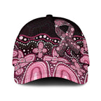 Australia Indigenous Classic Cap Aboriginal Pink Ribbon Art - Aussie Hoodie