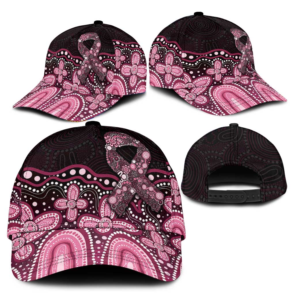 Australia Indigenous Classic Cap Aboriginal Pink Ribbon Art - Aussie Hoodie