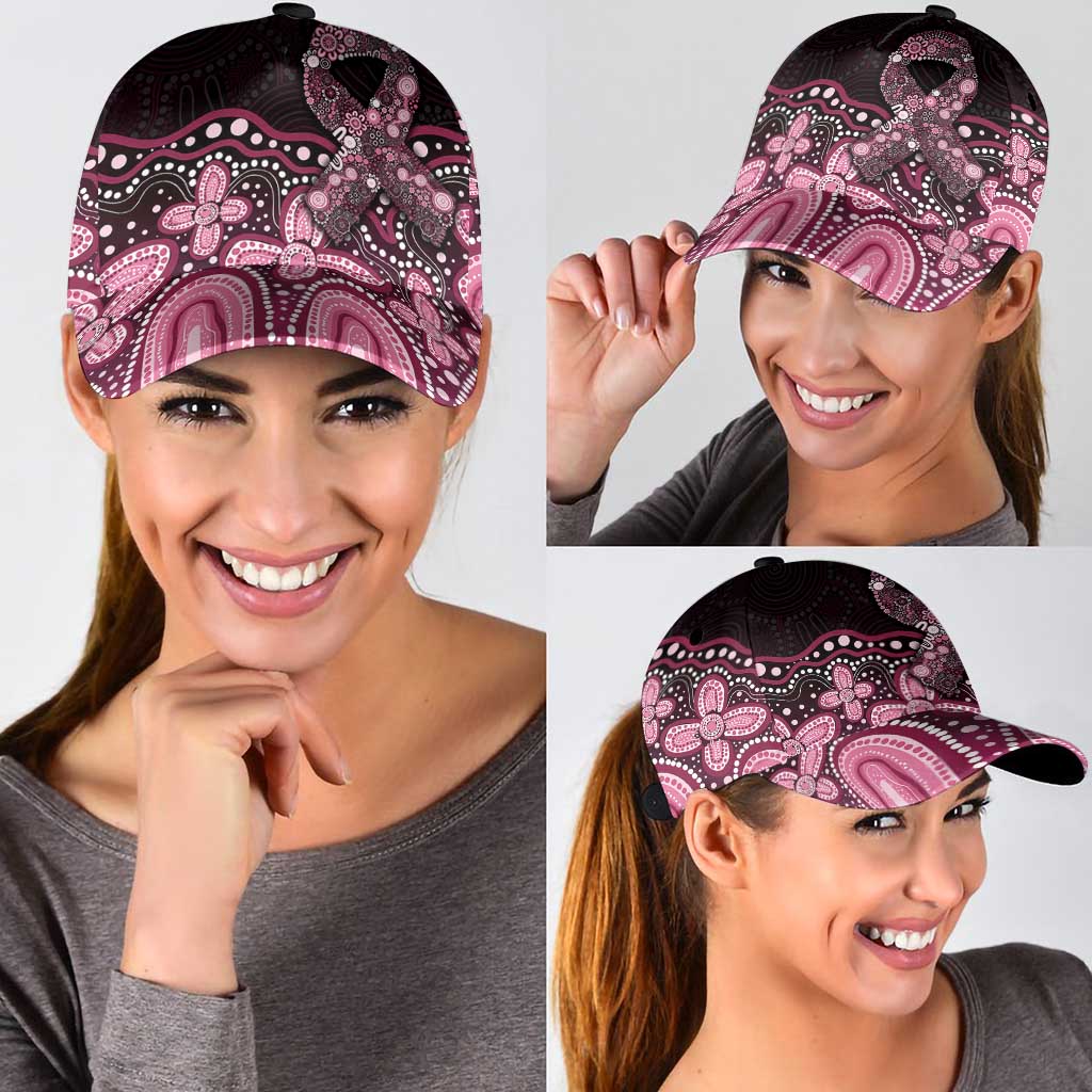Australia Indigenous Classic Cap Aboriginal Pink Ribbon Art - Aussie Hoodie