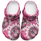 Australia Indigenous Clogs Shoes Breast Cancer Ribbon Think Pink LT14