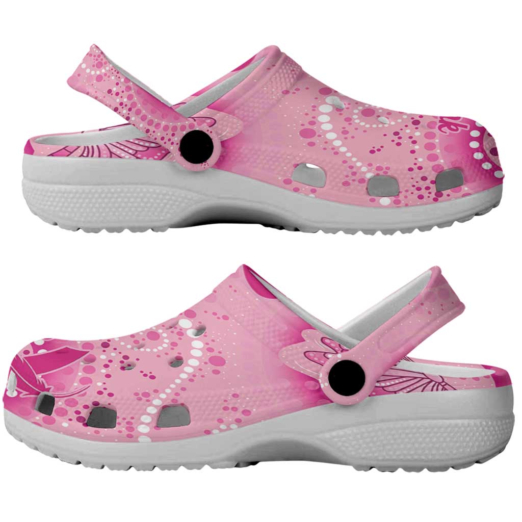Australia Indigenous Clogs Shoes Breast Cancer Ribbon Think Pink - Aussie Hoodie