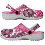 Australia Indigenous Clogs Shoes Breast Cancer Ribbon Think Pink LT14