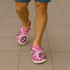 Australia Indigenous Clogs Shoes Breast Cancer Ribbon Think Pink LT14