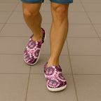 Australia Indigenous Clogs Shoes Breast Cancer Think Pink Ribbon Black Version LT14