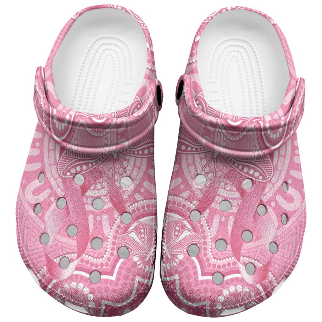 Australia Indigenous Clogs Shoes Pink Ribbon Breast Cancer Butterfly Aboriginal - Aussie Hoodie