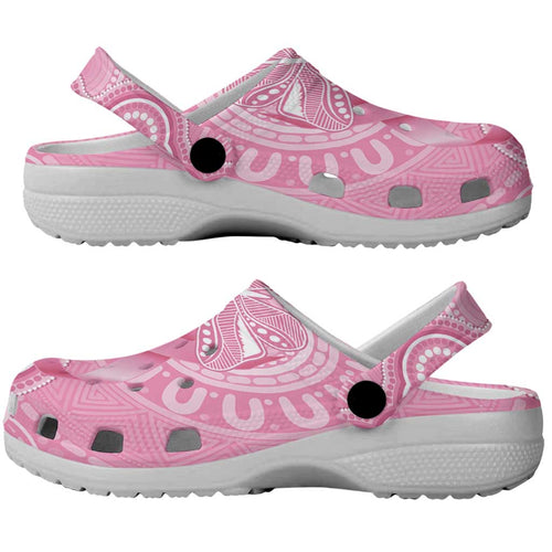 Australia Indigenous Clogs Shoes Pink Ribbon Breast Cancer Butterfly Aboriginal - Aussie Hoodie