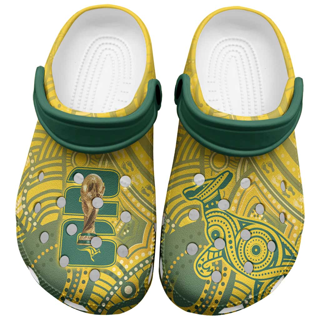 Australia Indigenous Clogs Shoes WC2026 Socceroos Aboriginal Arts - Aussie Hoodie