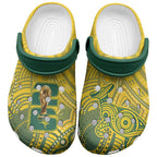 Australia Indigenous Clogs Shoes WC2026 Socceroos Aboriginal Arts - Aussie Hoodie