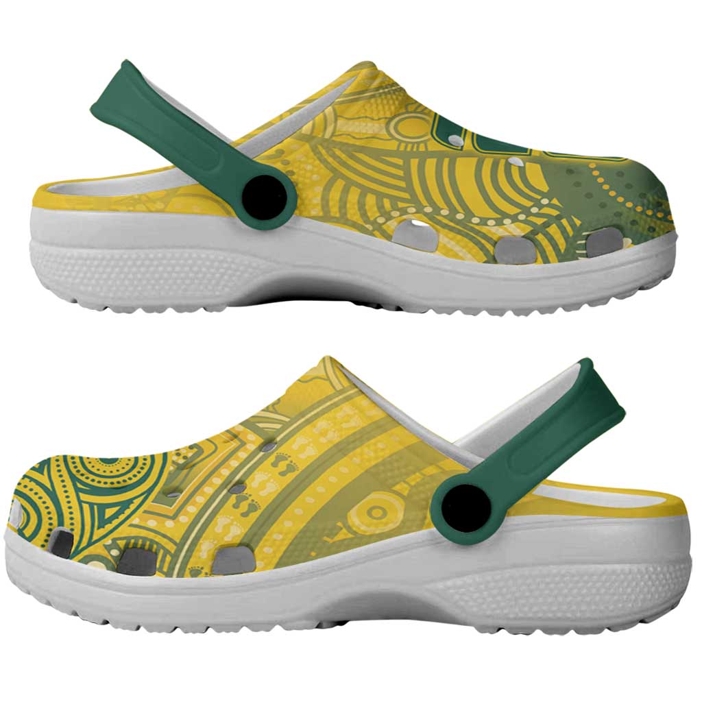 Australia Indigenous Clogs Shoes WC2026 Socceroos Aboriginal Arts - Aussie Hoodie