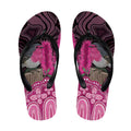Australia Indigenous Flip Flops Breast Cancer Pink Robin Bottlebrush Aboriginal Art - Aussie Hoodie
