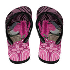 Australia Indigenous Flip Flops Breast Cancer Pink Robin Bottlebrush Aboriginal Art - Aussie Hoodie