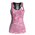 Australia Indigenous Hollow Tank Top Pink Ribbon Breast Cancer Butterfly Aboriginal - Aussie Hoodie