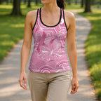 Australia Indigenous Hollow Tank Top Pink Ribbon Breast Cancer Butterfly Aboriginal - Aussie Hoodie