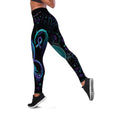 Australia Indigenous Infinity Heart Leggings Purple Teal Ribbon You Are Not Alone - Aussie Hoodie