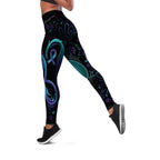 Australia Indigenous Infinity Heart Leggings Purple Teal Ribbon You Are Not Alone - Aussie Hoodie