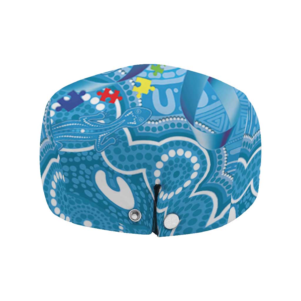 Australia Indigenous Jeff Hat Blue Ribbon Lizards Autism Awareness - Aussie Hoodie