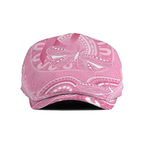 Australia Indigenous Jeff Hat Pink Ribbon Breast Cancer Butterfly Aboriginal - Aussie Hoodie