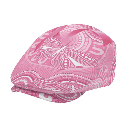 Australia Indigenous Jeff Hat Pink Ribbon Breast Cancer Butterfly Aboriginal - Aussie Hoodie