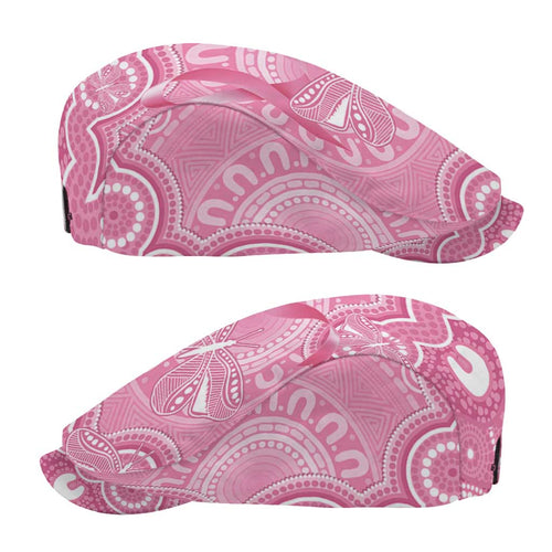 Australia Indigenous Jeff Hat Pink Ribbon Breast Cancer Butterfly Aboriginal - Aussie Hoodie
