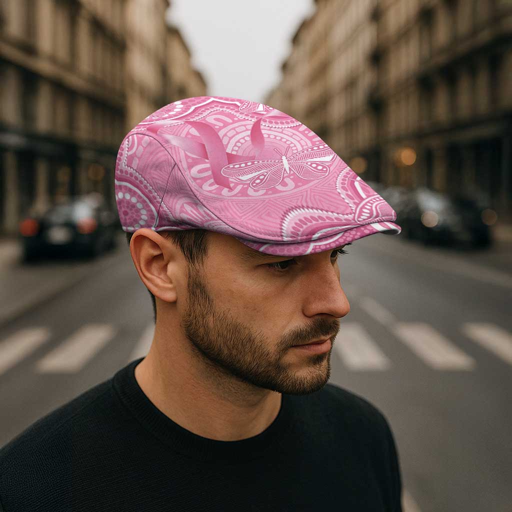 Australia Indigenous Jeff Hat Pink Ribbon Breast Cancer Butterfly Aboriginal - Aussie Hoodie
