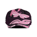 Australia Indigenous Jeff Hat Pink Ribbon Breast Cancer Butterfly Aboriginal Black - Aussie Hoodie