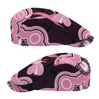 Australia Indigenous Jeff Hat Pink Ribbon Breast Cancer Butterfly Aboriginal Black - Aussie Hoodie