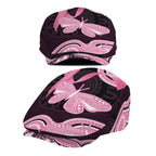Australia Indigenous Jeff Hat Pink Ribbon Breast Cancer Butterfly Aboriginal Black - Aussie Hoodie