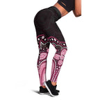 Australia Indigenous Leggings Aboriginal Pink Ribbon Art - Aussie Hoodie