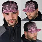 Australia Indigenous Mesh Trucker Cap Aboriginal Pink Ribbon Art - Aussie Hoodie
