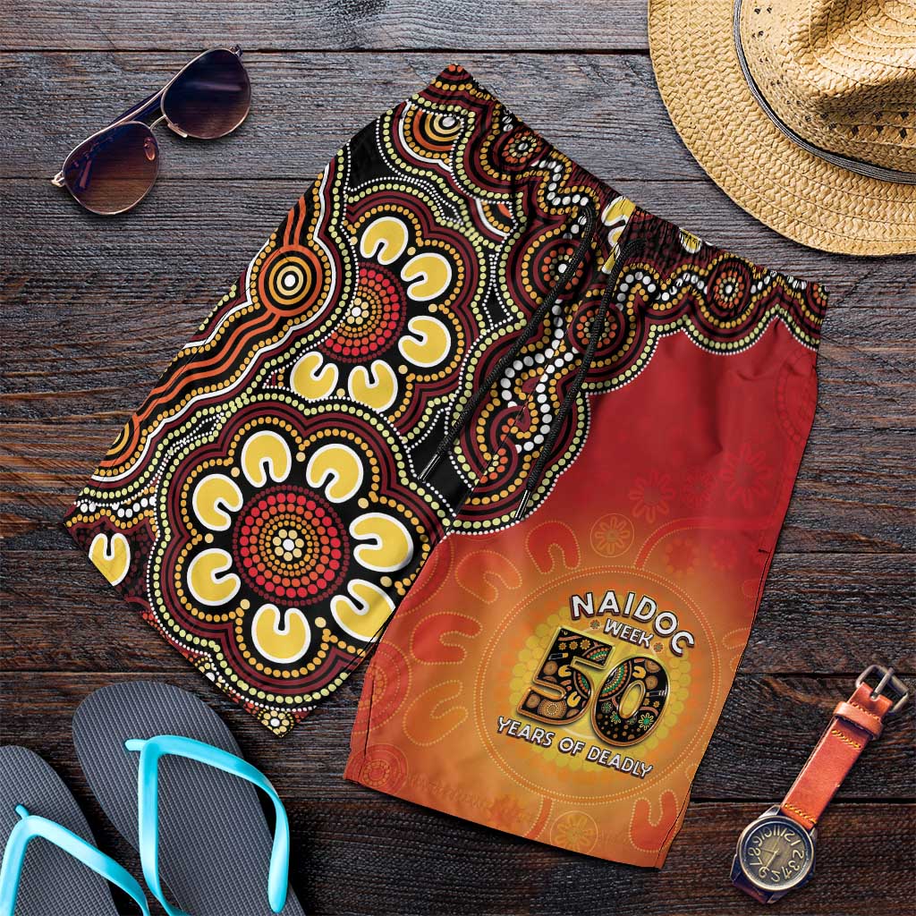 Australia Indigenous NAIDOC Week 2026 Shorts for Men 50 Years Of Deadly