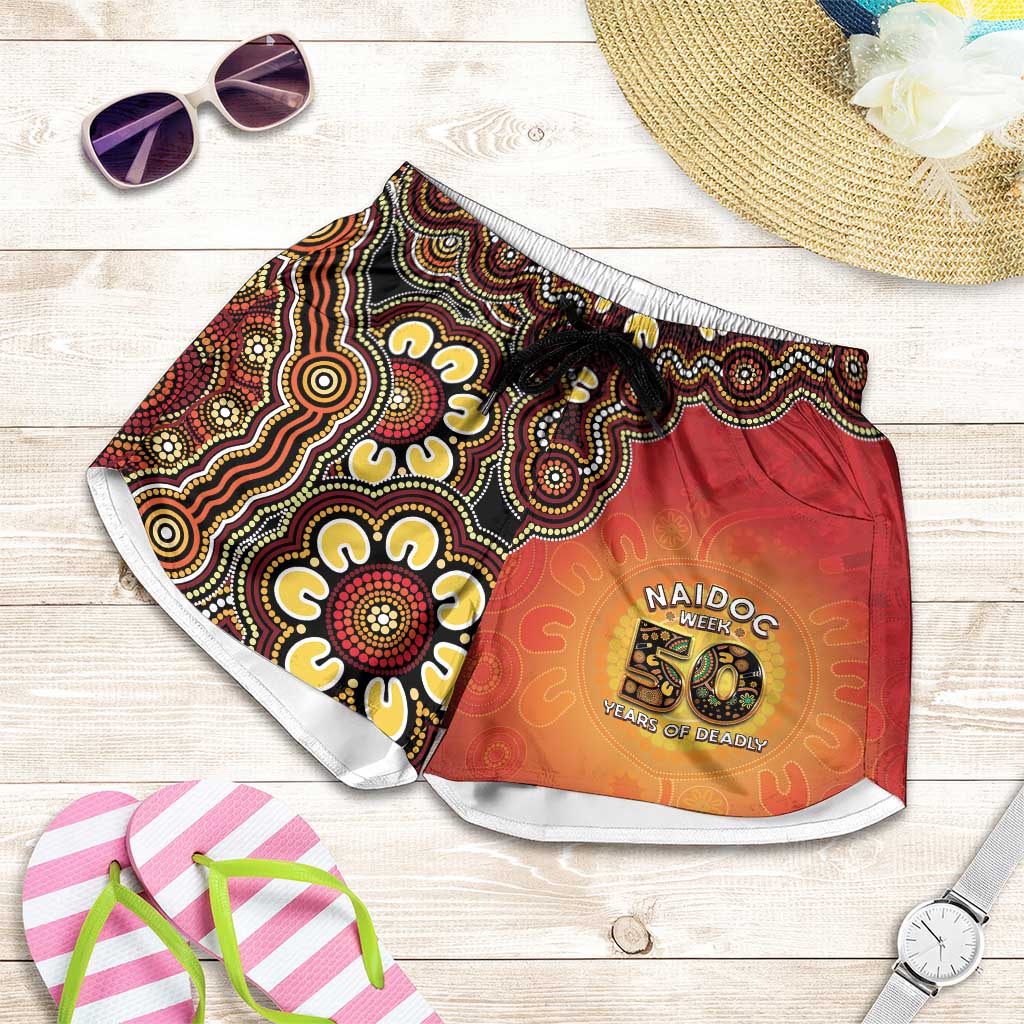 Australia Indigenous NAIDOC Week 2026 Shorts for Women 50 Years Of Deadly