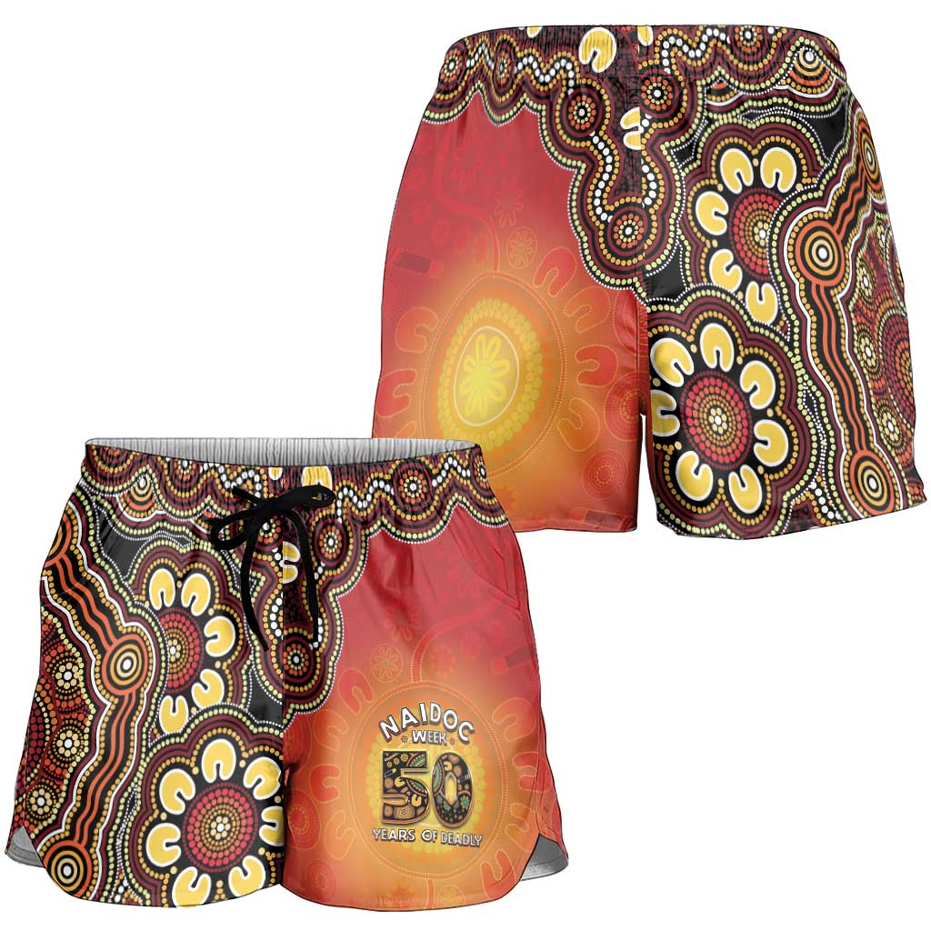 Australia Indigenous NAIDOC Week 2026 Shorts for Women 50 Years Of Deadly