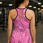 Australia Indigenous Pink Month Hollow Tank Top Breast Cancer Aboriginal Dragonflies Ribbon - Aussie Hoodie