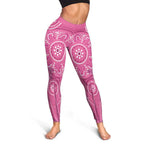 Australia Indigenous Pink Month Leggings Breast Cancer Aboriginal Dragonflies Ribbon - Aussie Hoodie
